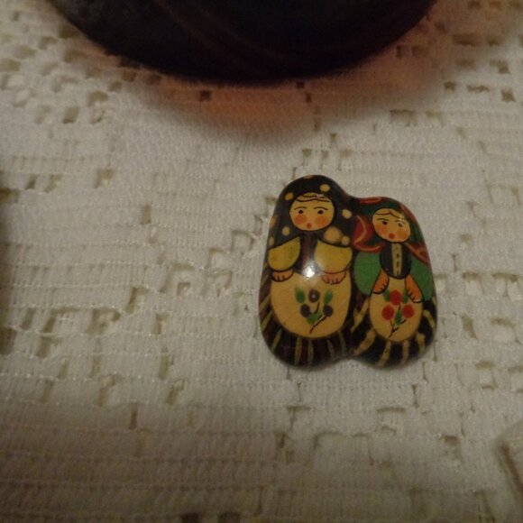 JAPAN NATURE PLATE FAUX TORTISE SHELL VANITY NAPKINS SLAVIC PIN LACE RUN LOT - Picture 12 of 16